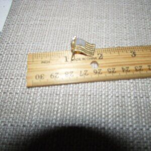 14kt American flag Lapel